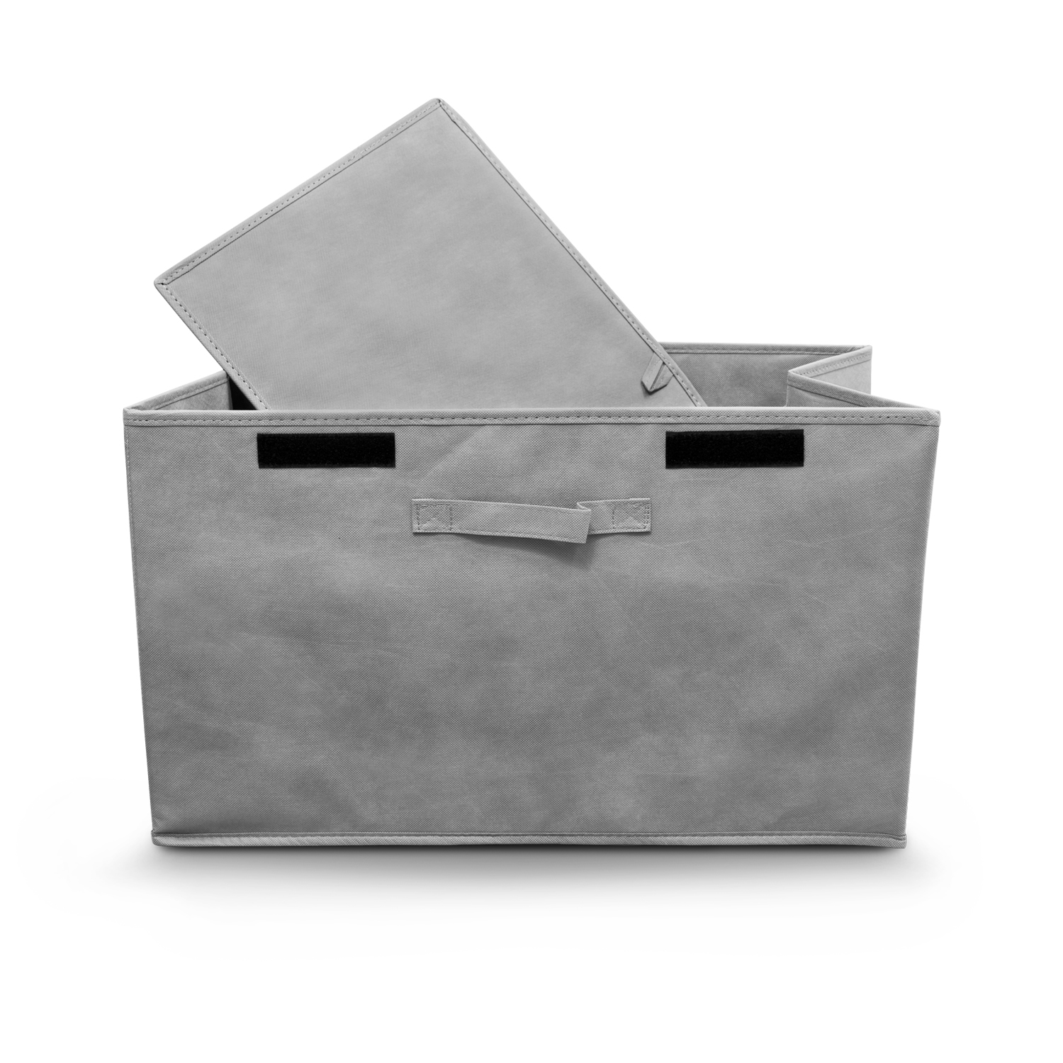 Cesto de ropa sucia con tapa gris