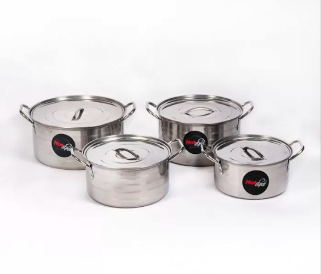 Kit de 4 ollas con tapa Hot Spot