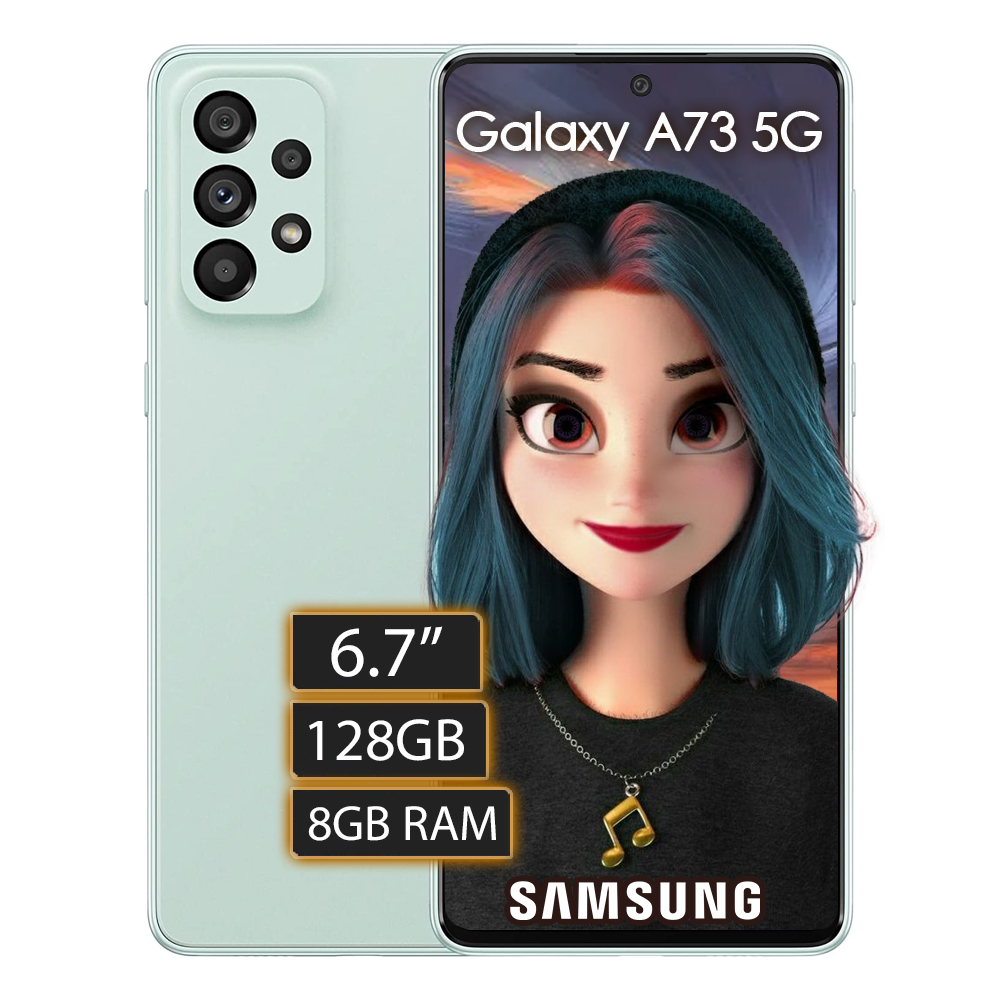 Celular Samsung Galaxy A73 5g Dual Sim 128gb 8gb Ram Verde Menta 6034