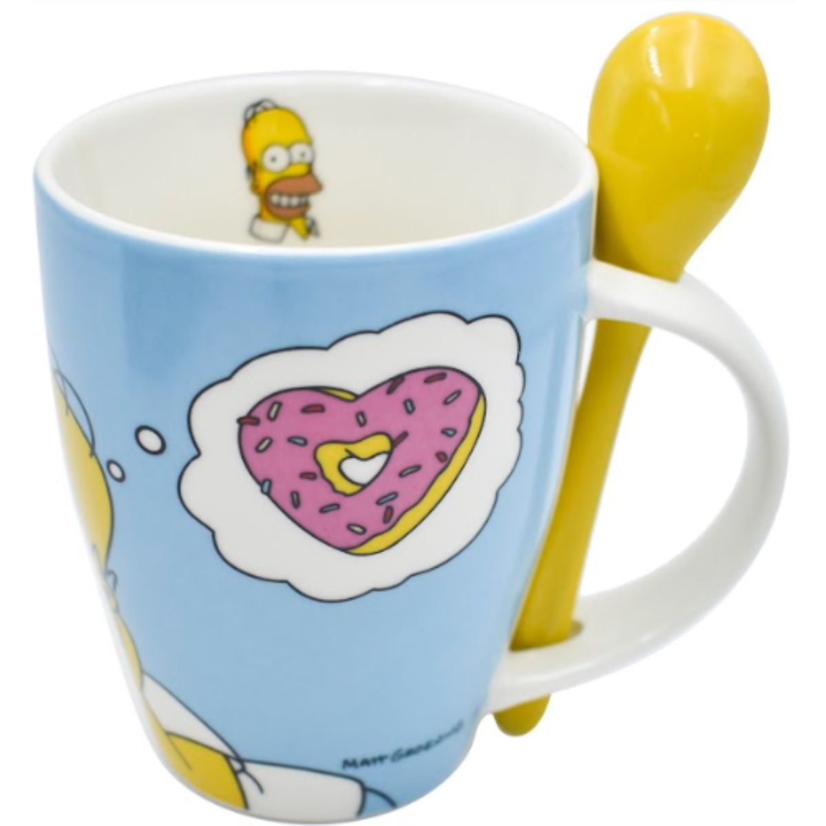 Fun Kids 1738-205 Set Tazas Cerámica Simpsons Homero & Marge con cuchara 310ml