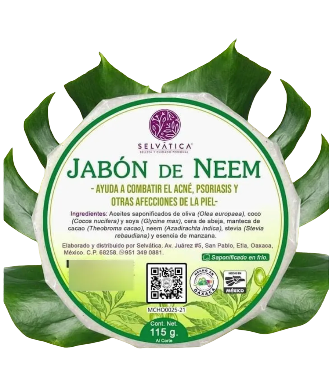 Jabon De Neem 115 grs. Acné, Psoriasis, Infecciones En La Piel