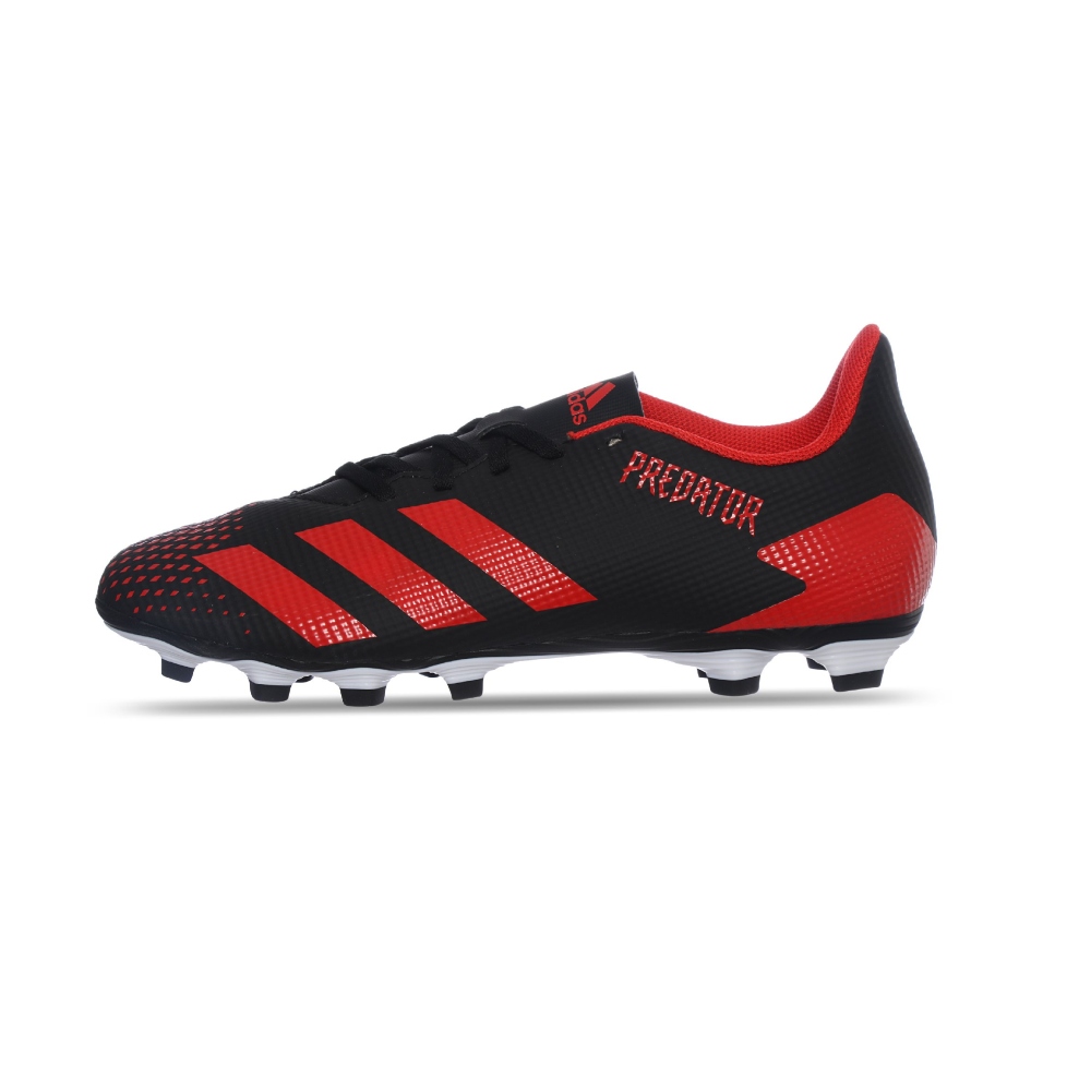Tenis Adidas de Futbol Predator 20.4 FXG Negro-Rojo/Hombre EE9566