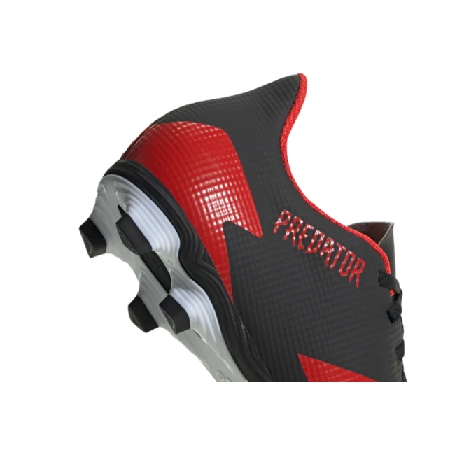 Tenis Adidas de Futbol Predator 20.4 FXG Negro-Rojo/Hombre EE9566