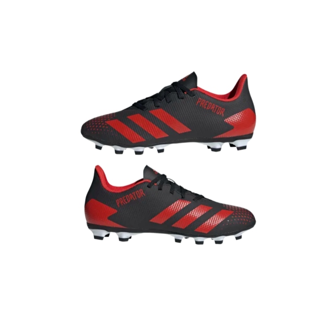 Tenis Adidas de Futbol Predator 20.4 FXG Negro-Rojo/Hombre EE9566