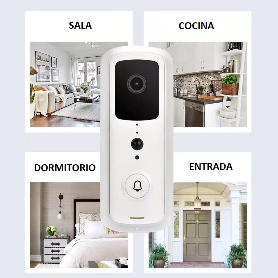 Videoportero Wifi 1080P Camara Timbre Inalambrico Con Sensor De Movimiento  Audio