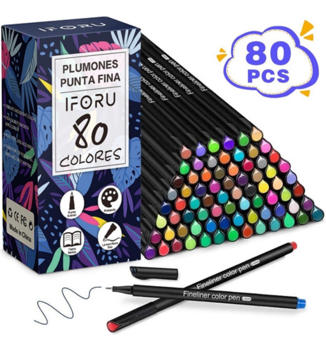 80 Colores Marcadores Funbu Doble Punta Plumones Punta De Pincel