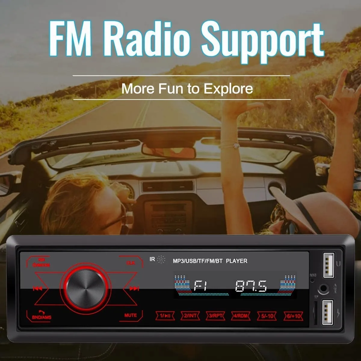 Estéreo Para Auto Con Pantalla Táctil Y Entrada Aux Usb Sd
