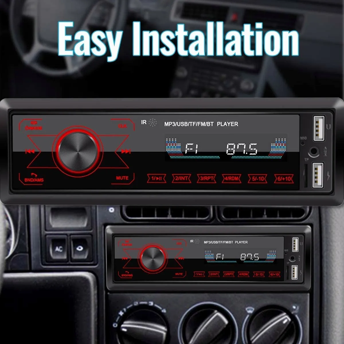 Estéreo Para Auto Con Pantalla Táctil Y Entrada Aux Usb Sd