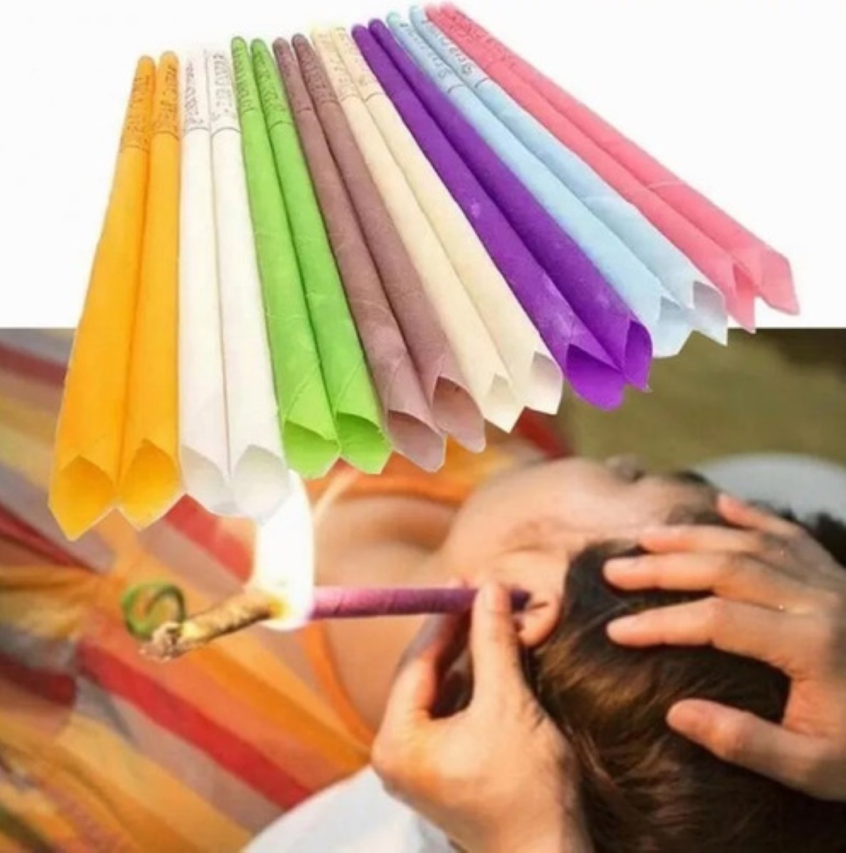 Velas Limpieza de Oidos 16 Piezas Aromaterapia
