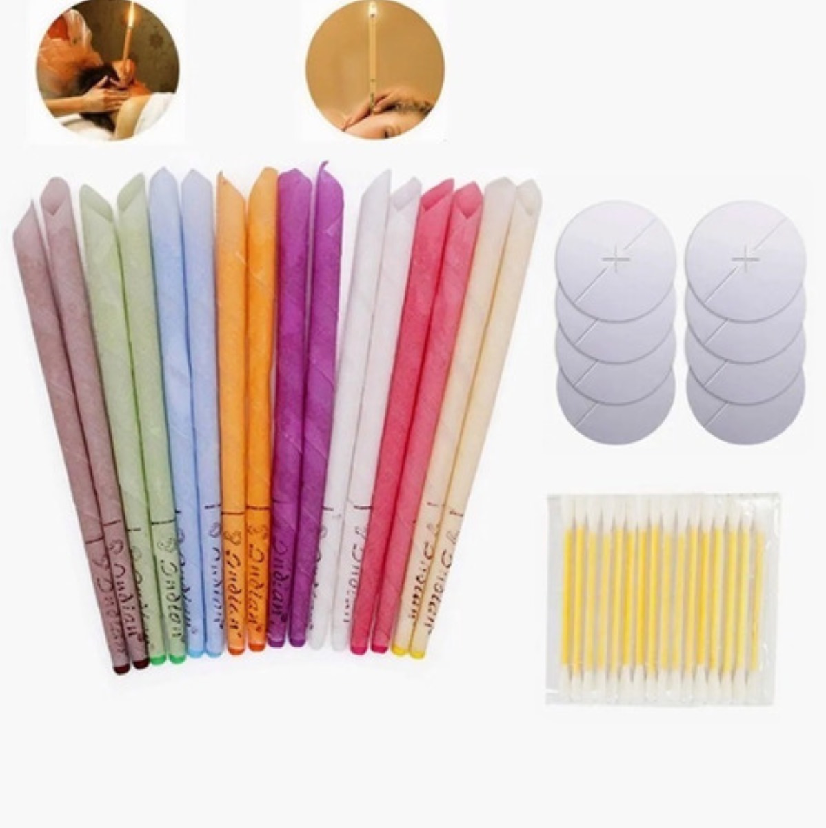 Velas Limpieza de Oidos 16 Piezas Aromaterapia