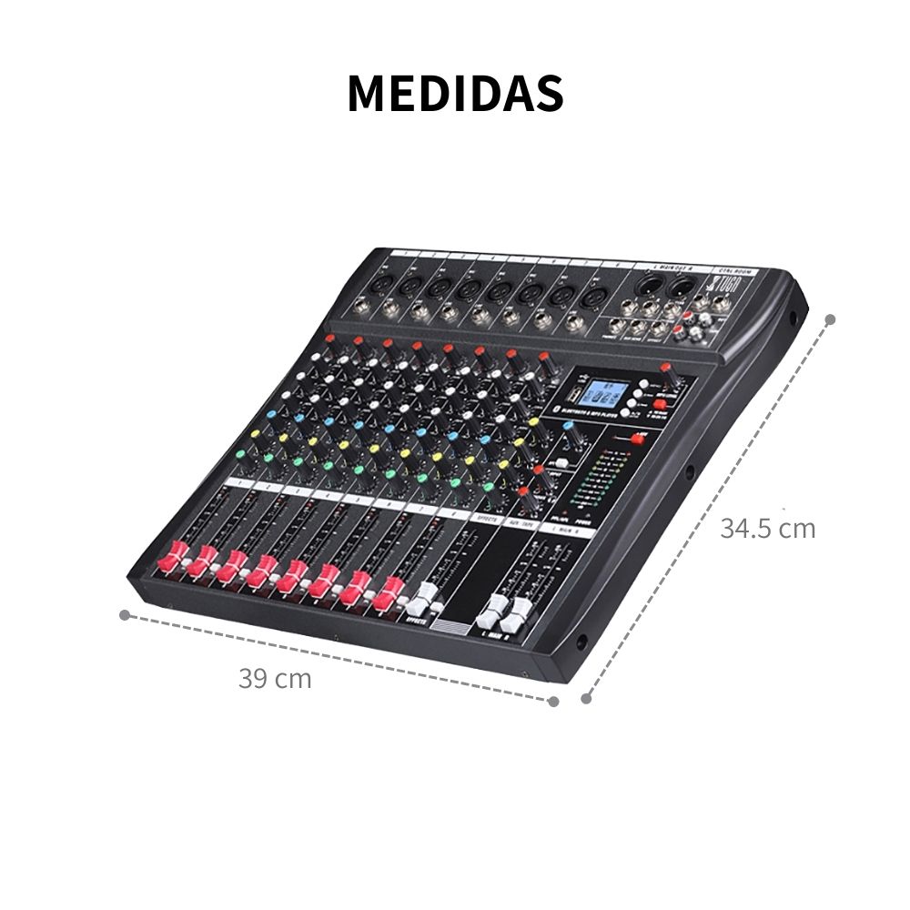 Mezcladora Mixer De 8 Canales 16 Efectos xtuga Ct80s