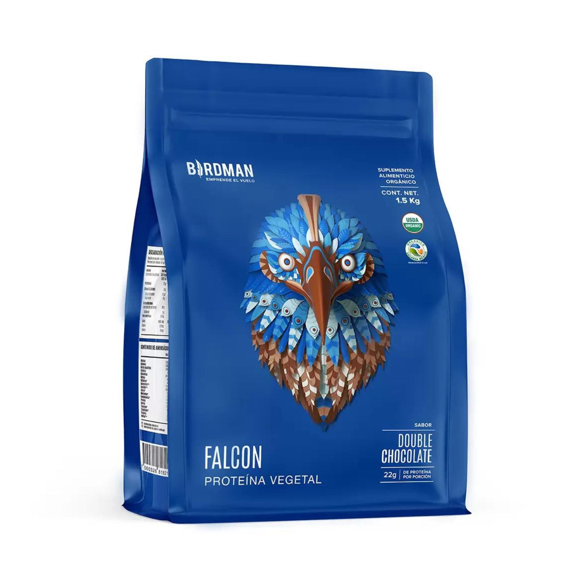 Proteína Orgánica Vegana Chocolate Birdman Falcon 1.5 Kg