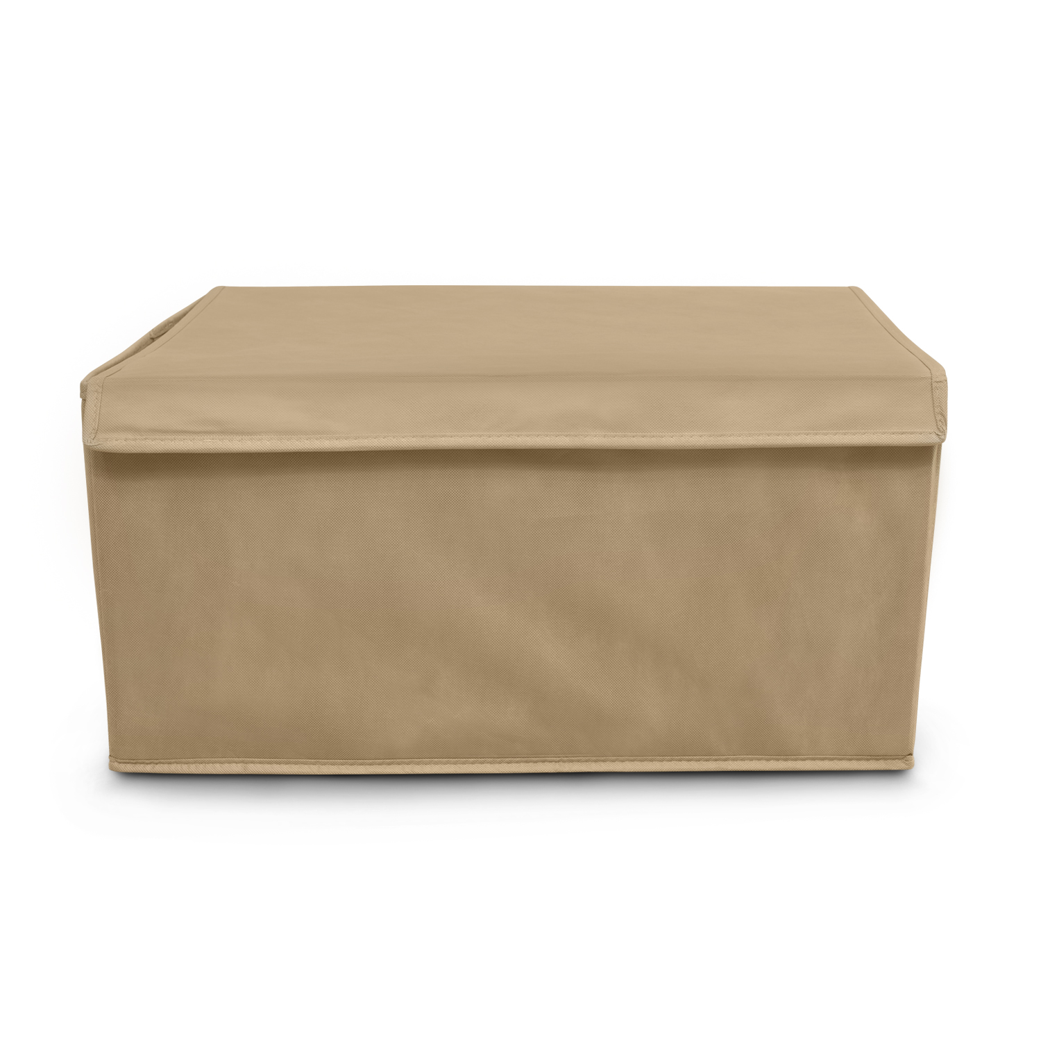 Cesto de ropa sucia con tapa rectangular cafe 