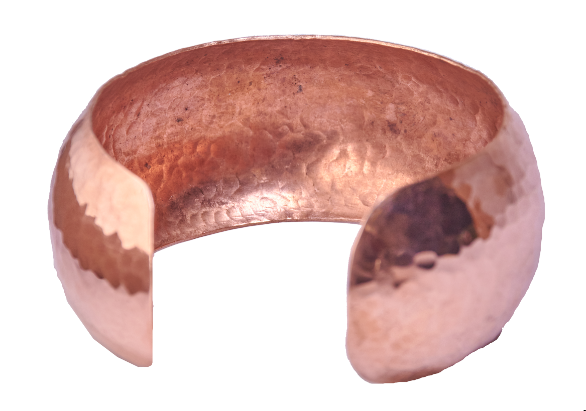 Pack Pulsera Lisa y Esmaltada de Cobre Martillado Artesanal