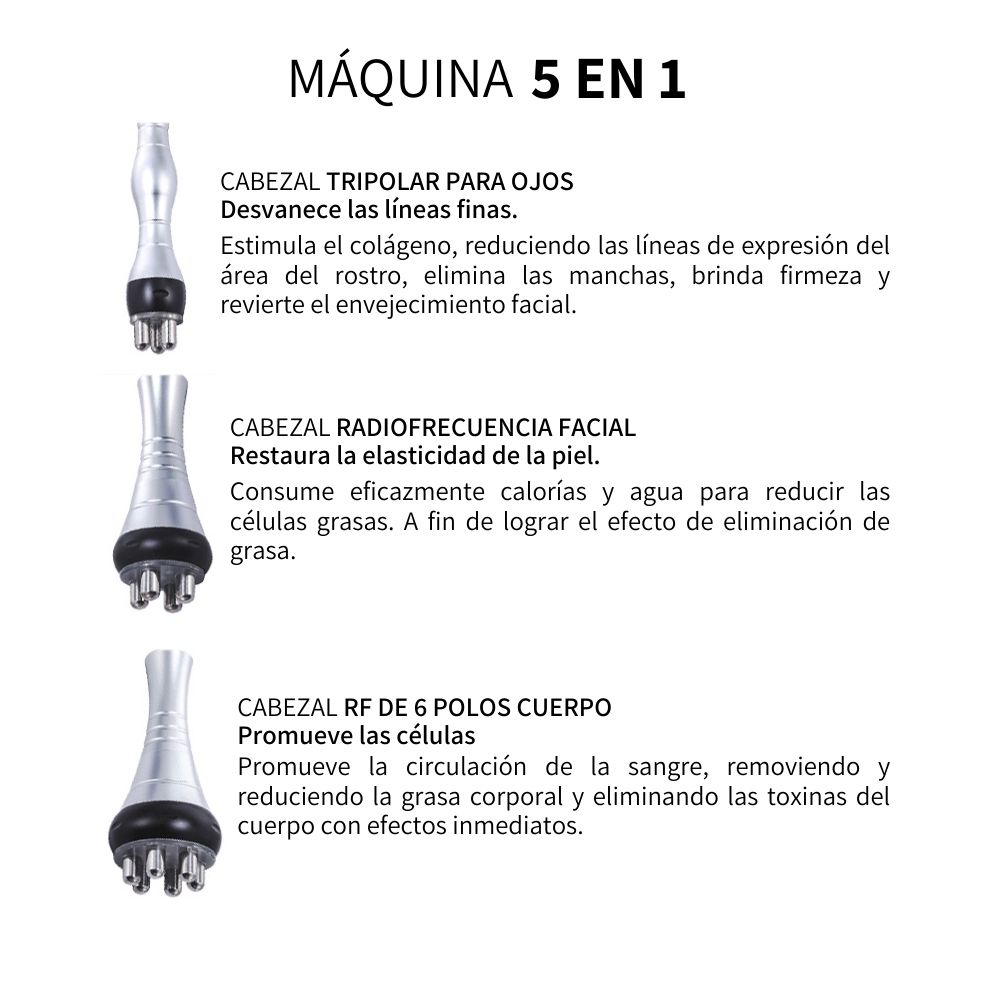 Maquina Ultrasonica De Radiofrecuencia Y Cavitacion 5 En 1