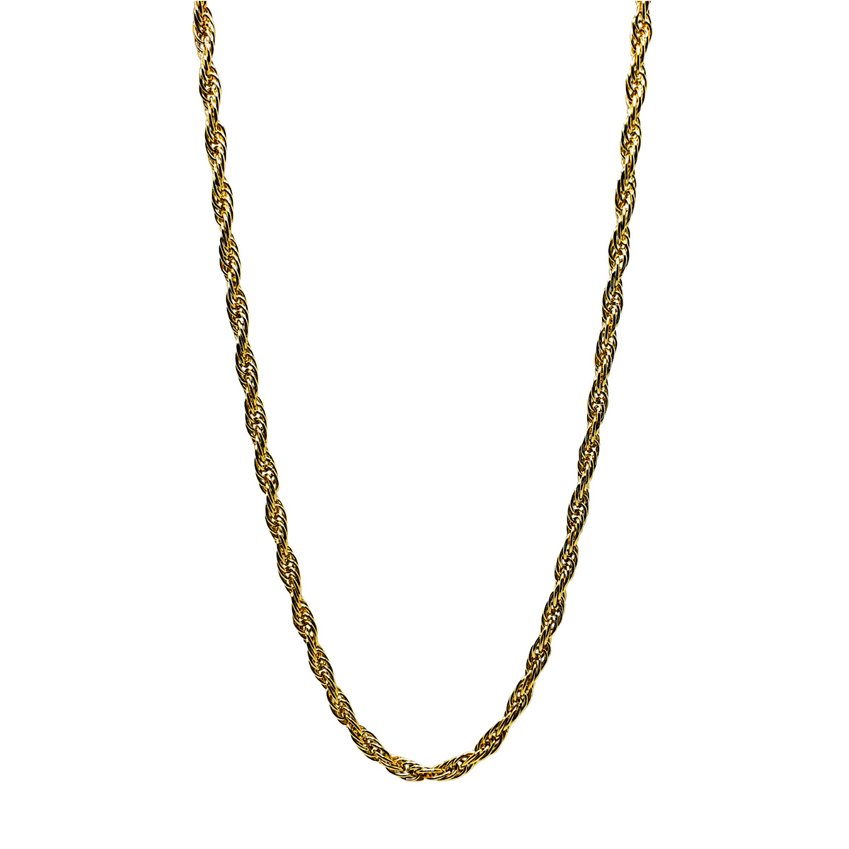 Cadena torzal de plata 925 con chapa de oro de 14k. Incluye caja de regalo 