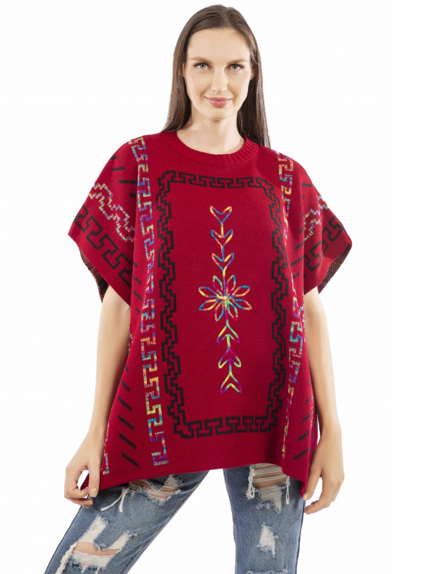  Poncho o Gabán, Unitalla, Unisex. Diseño Étnico