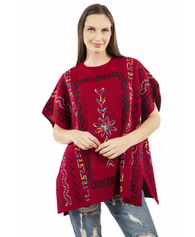  Poncho o Gabán, Unitalla, Unisex. Diseño Étnico
