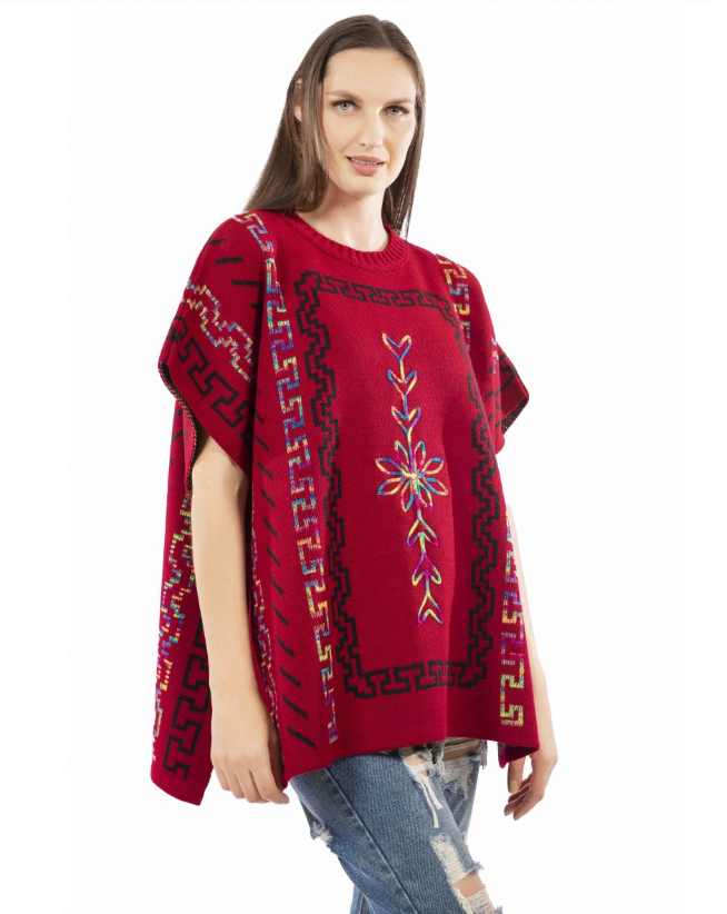  Poncho o Gabán, Unitalla, Unisex. Diseño Étnico