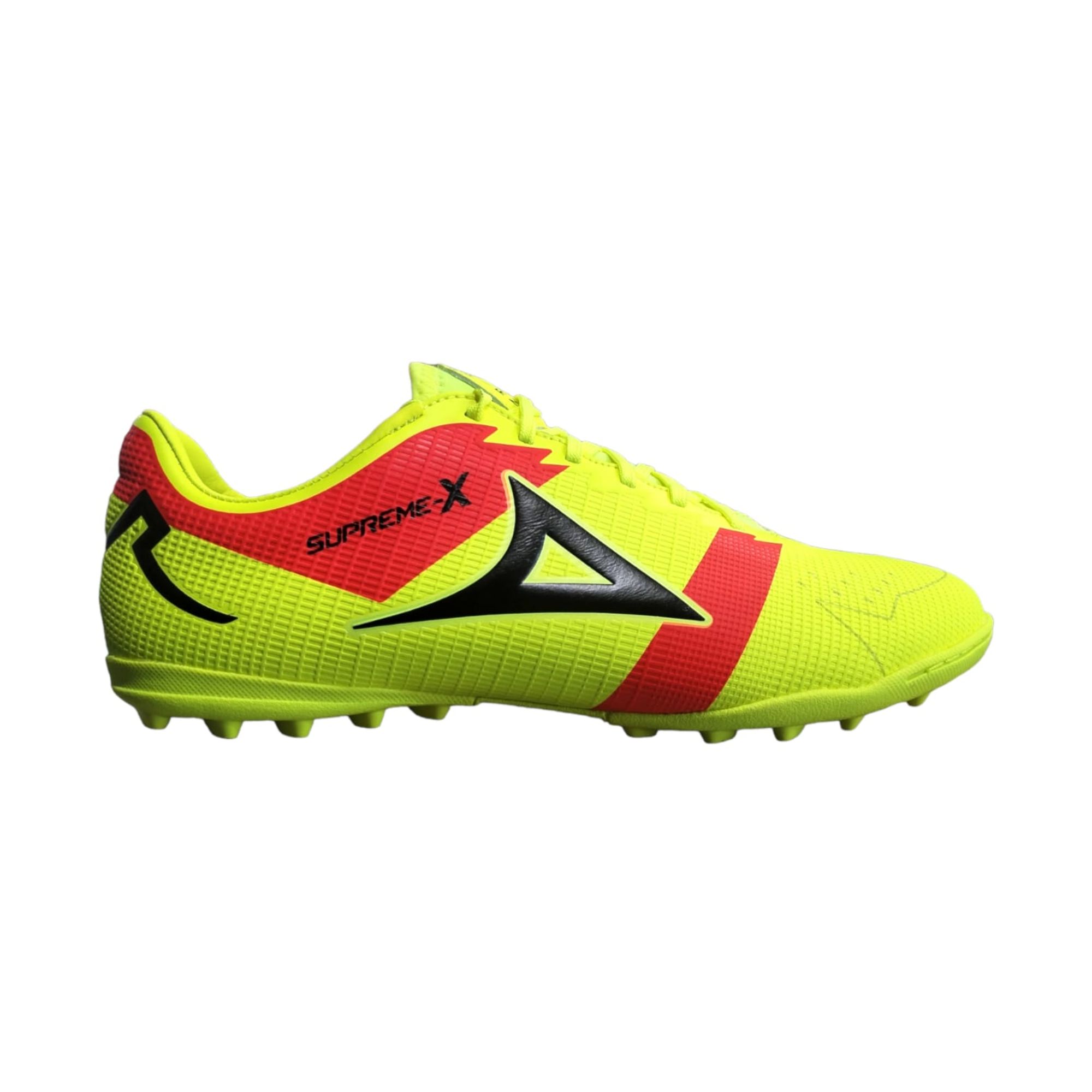 Tenis Pirma F tbol R pido Supreme X Turf Amarillo con Rojo Hombre