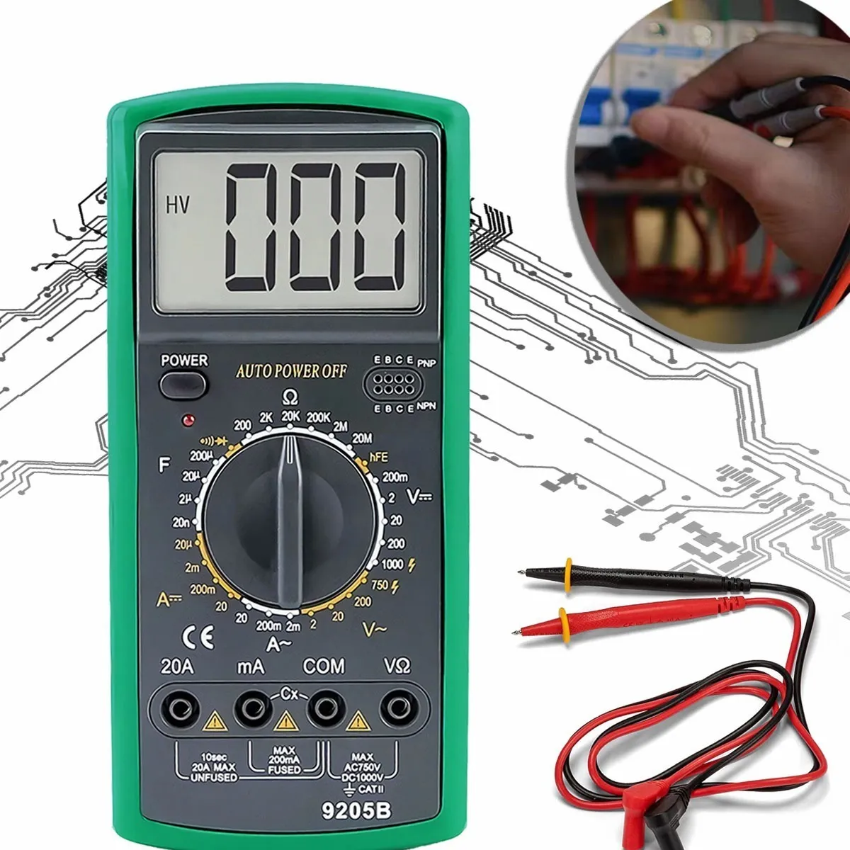 Multímetro Digital Profesional  Bk 9205 B 20amps