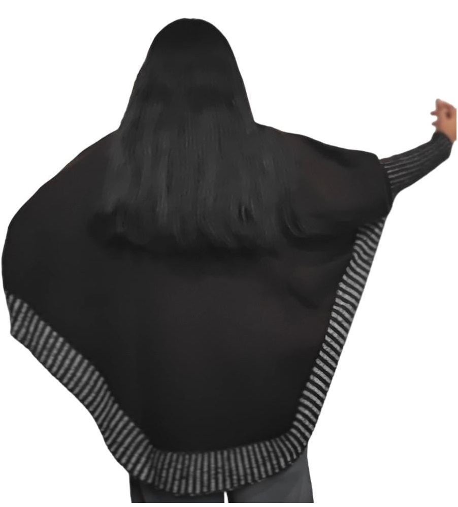  PONCHO O CAPA UNITALLA PARA MUJER CUELLO DE TORTUGA 