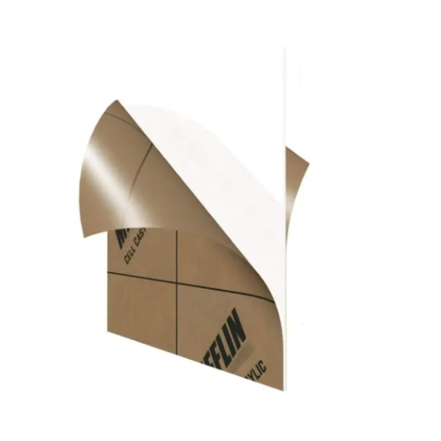 1pz Lamina De Acrílico Blanco Sólido 30cmx30cm 3mm Art10544