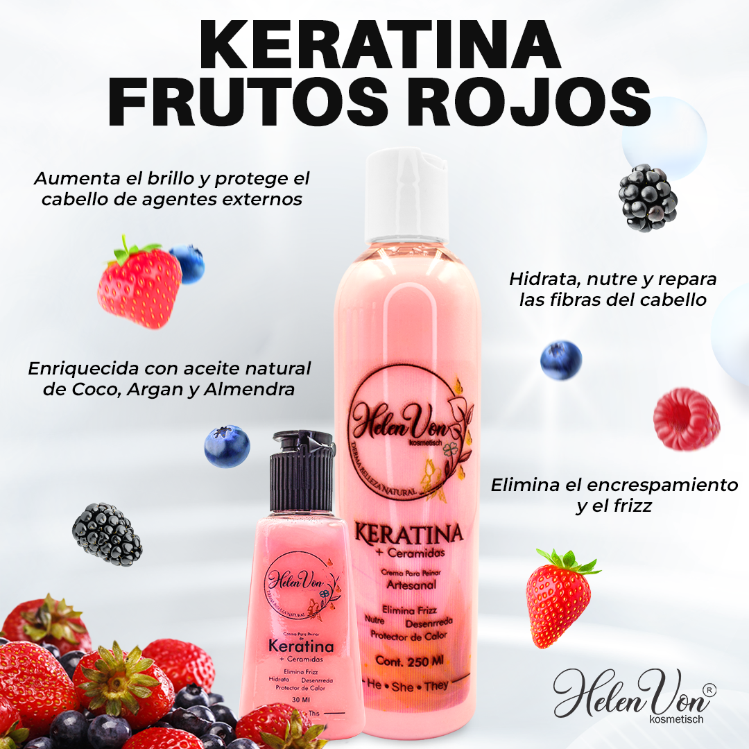 KERATINA CREMA PARA PEINAR ALACIAR Y REPARAR EL CABELLO CON ACEITE DE ARGAN COCO ALMENDRAS Y CERAMIDAS