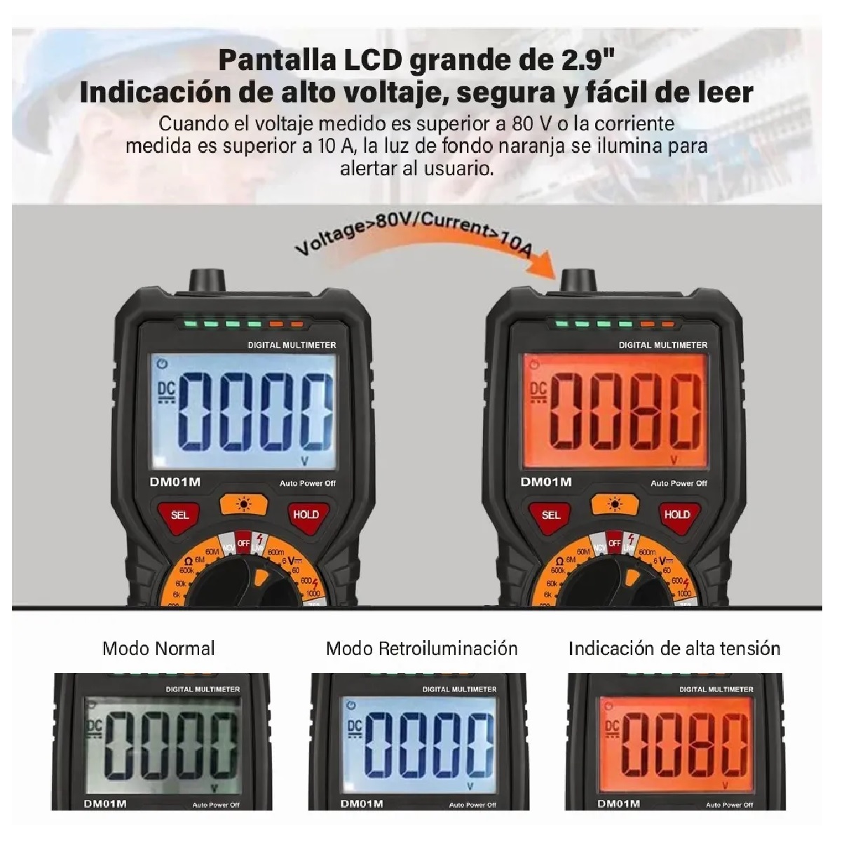 Multimetro Digital Profesional Trms Ncv De 6000 Cuentas Lcd