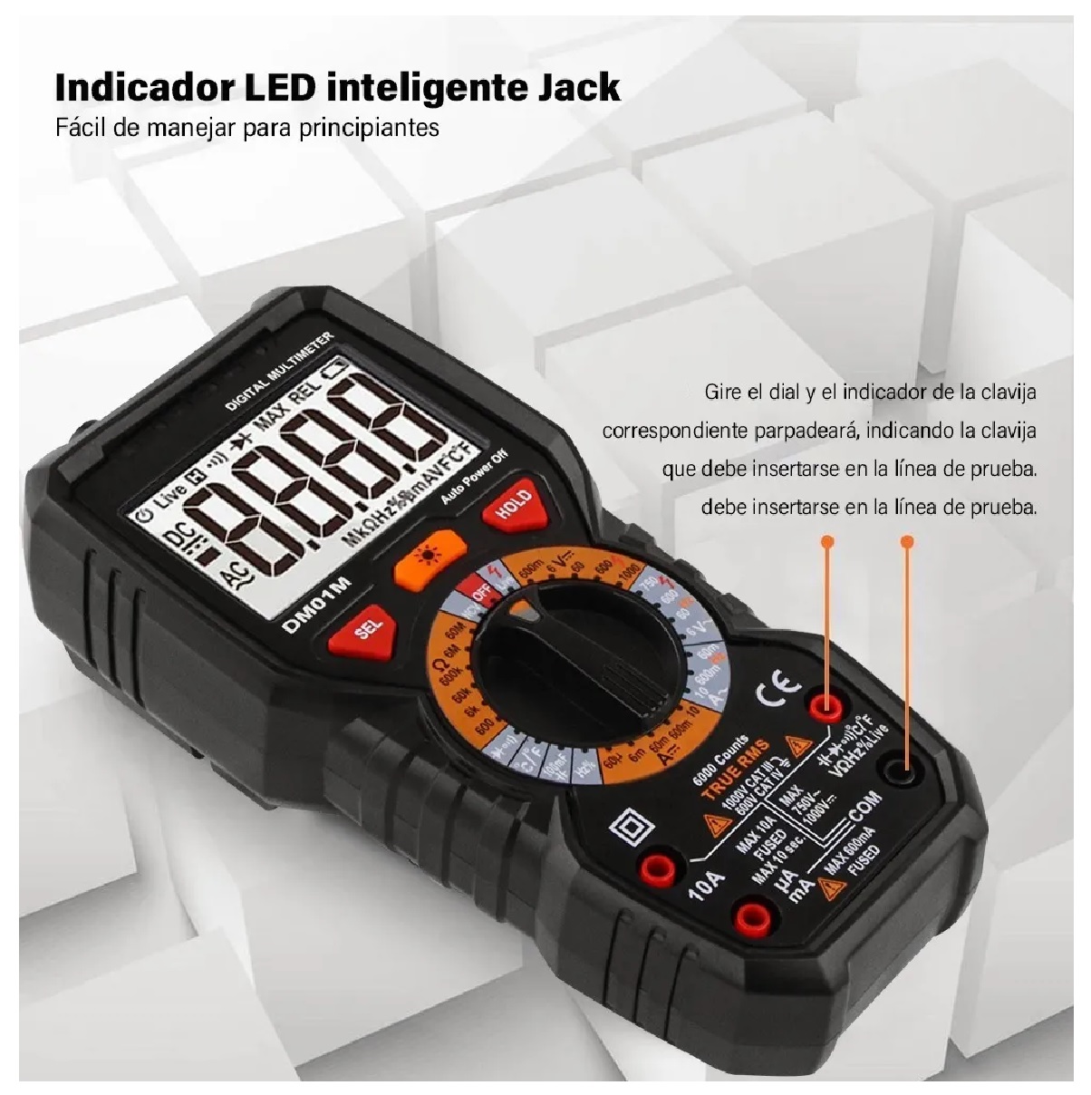 Multimetro Digital Profesional Trms Ncv De 6000 Cuentas Lcd