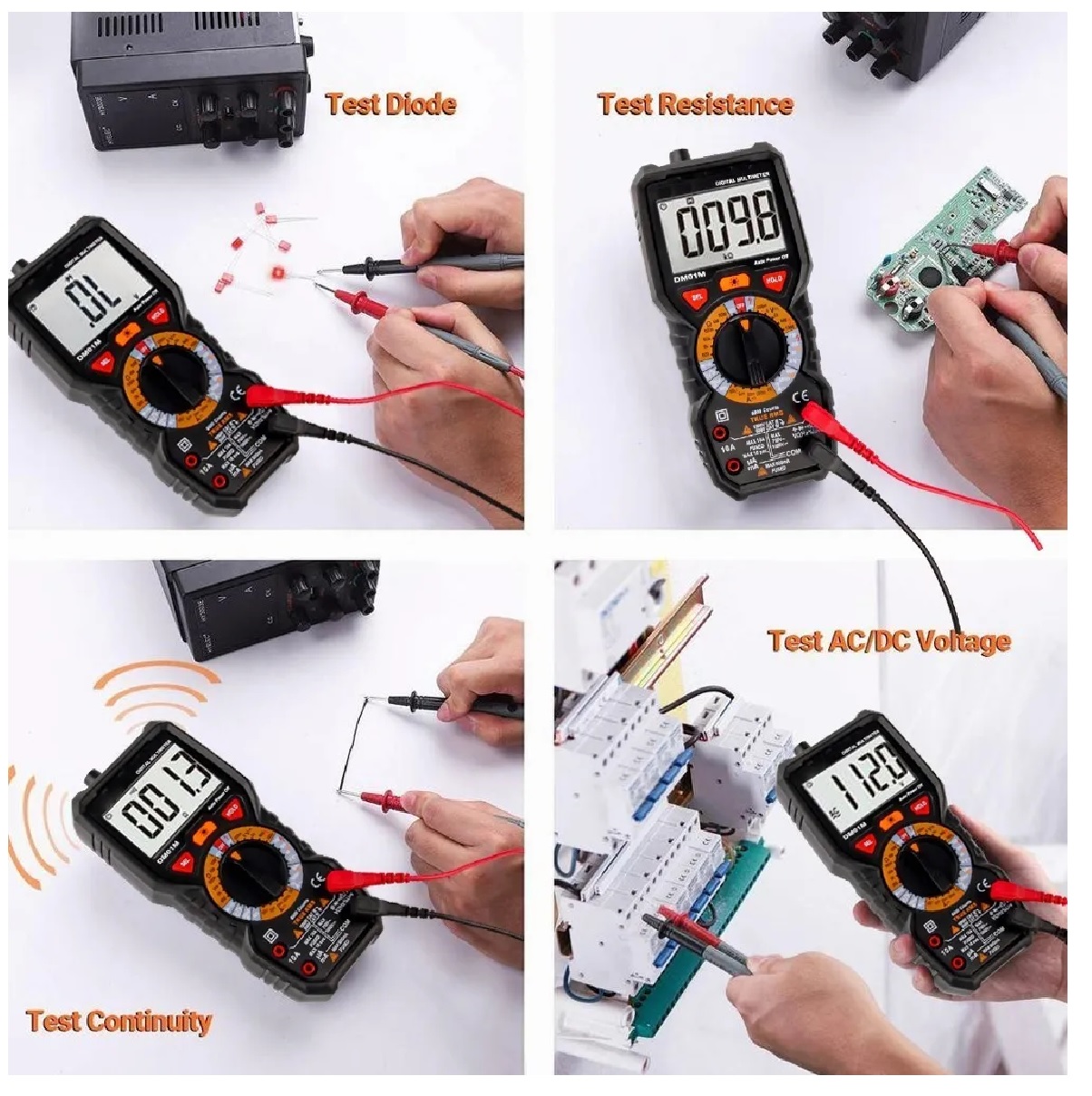 Multimetro Digital Profesional Trms Ncv De 6000 Cuentas Lcd