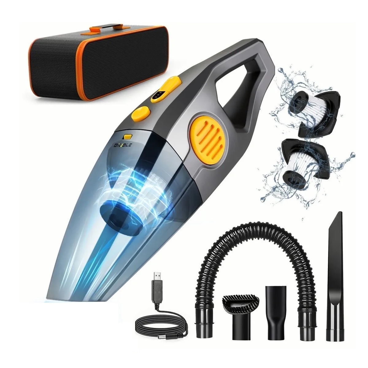 Aspiradora De Mano Portatil Para Automovil Y Hogar 9000 Pa