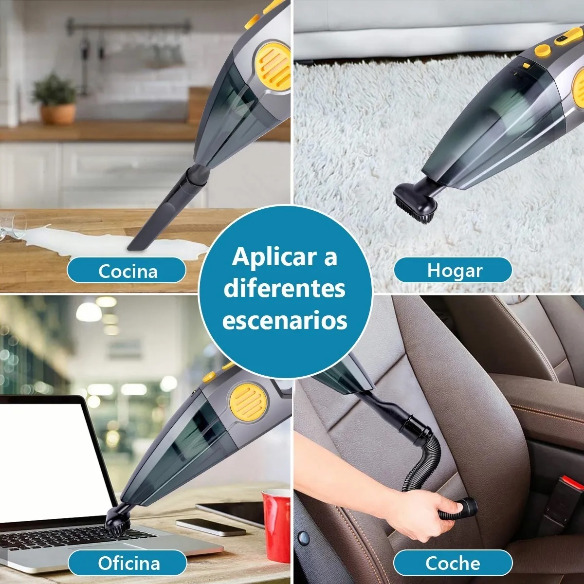 Aspiradora De Mano Portatil Para Automovil Y Hogar 9000 Pa