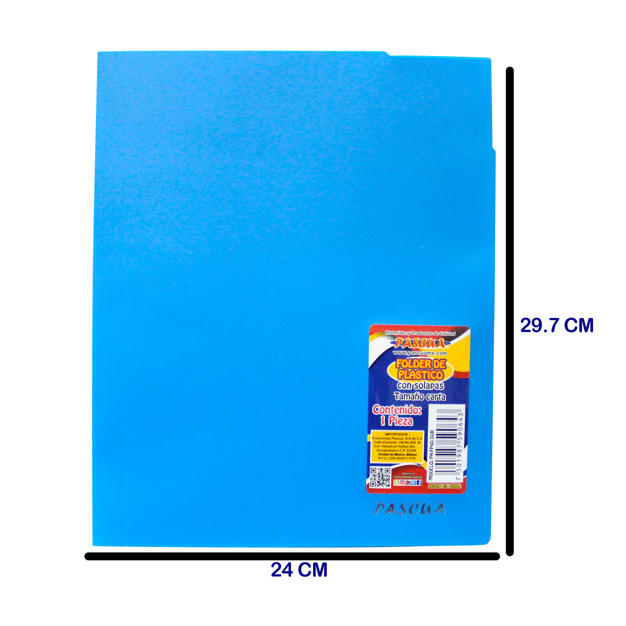 6 folder de plastico con 4 divisiones o solapas color surtido