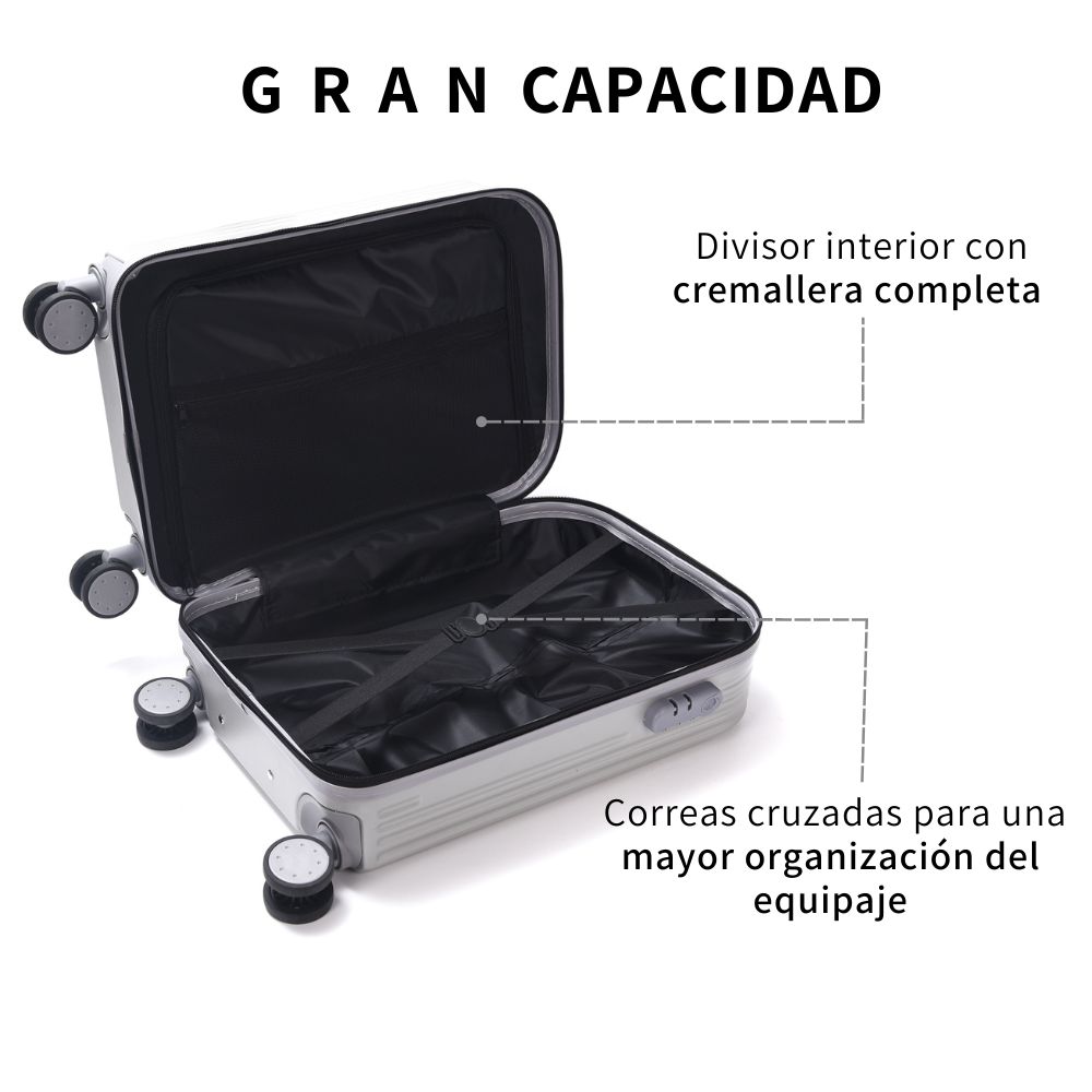 Set De 3 Maletas De Viaje Candado Llantas Alta Resistencia