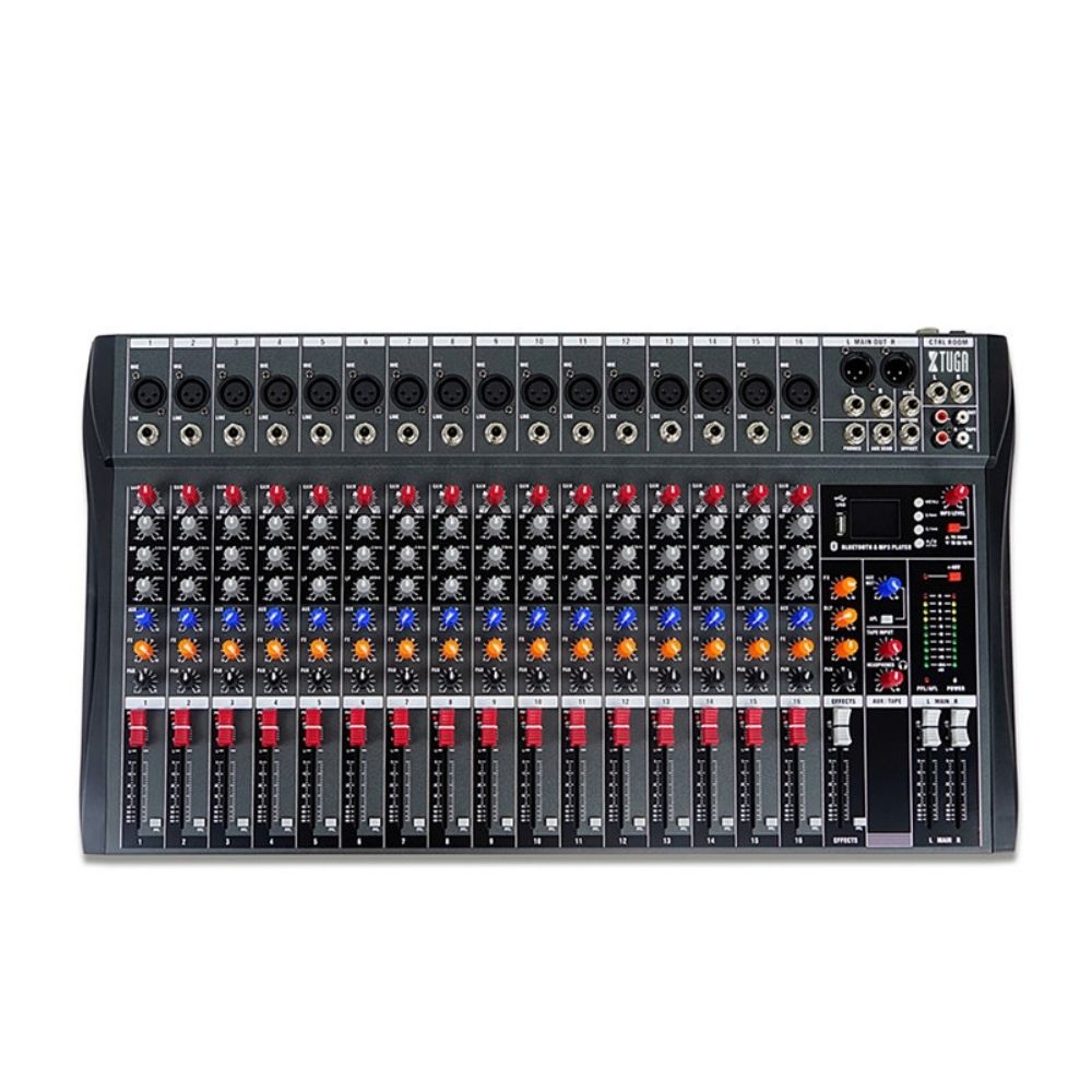 Mezcladora De Audio 16 Canales Efectos Ct1606 Xtuga Usb 48v