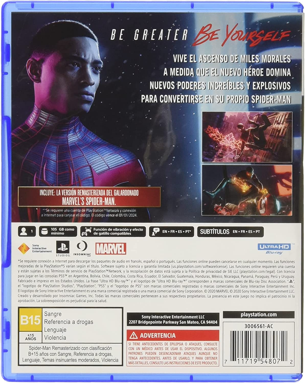 PS5 Juego Spiderman Miles Morales