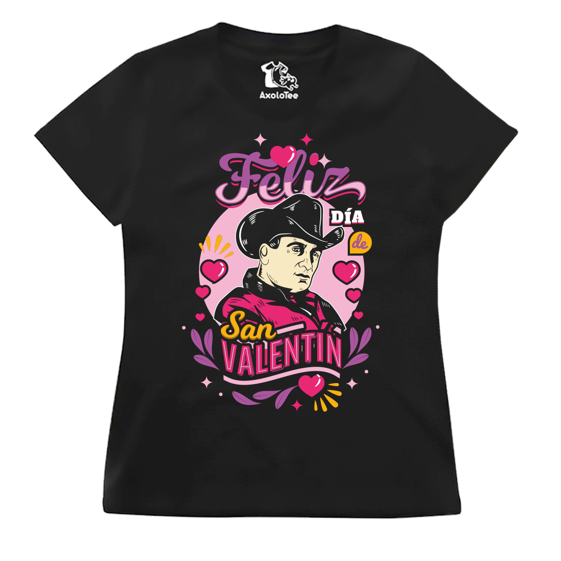 AxoloTee Playera Dama - Feliz San Valentín