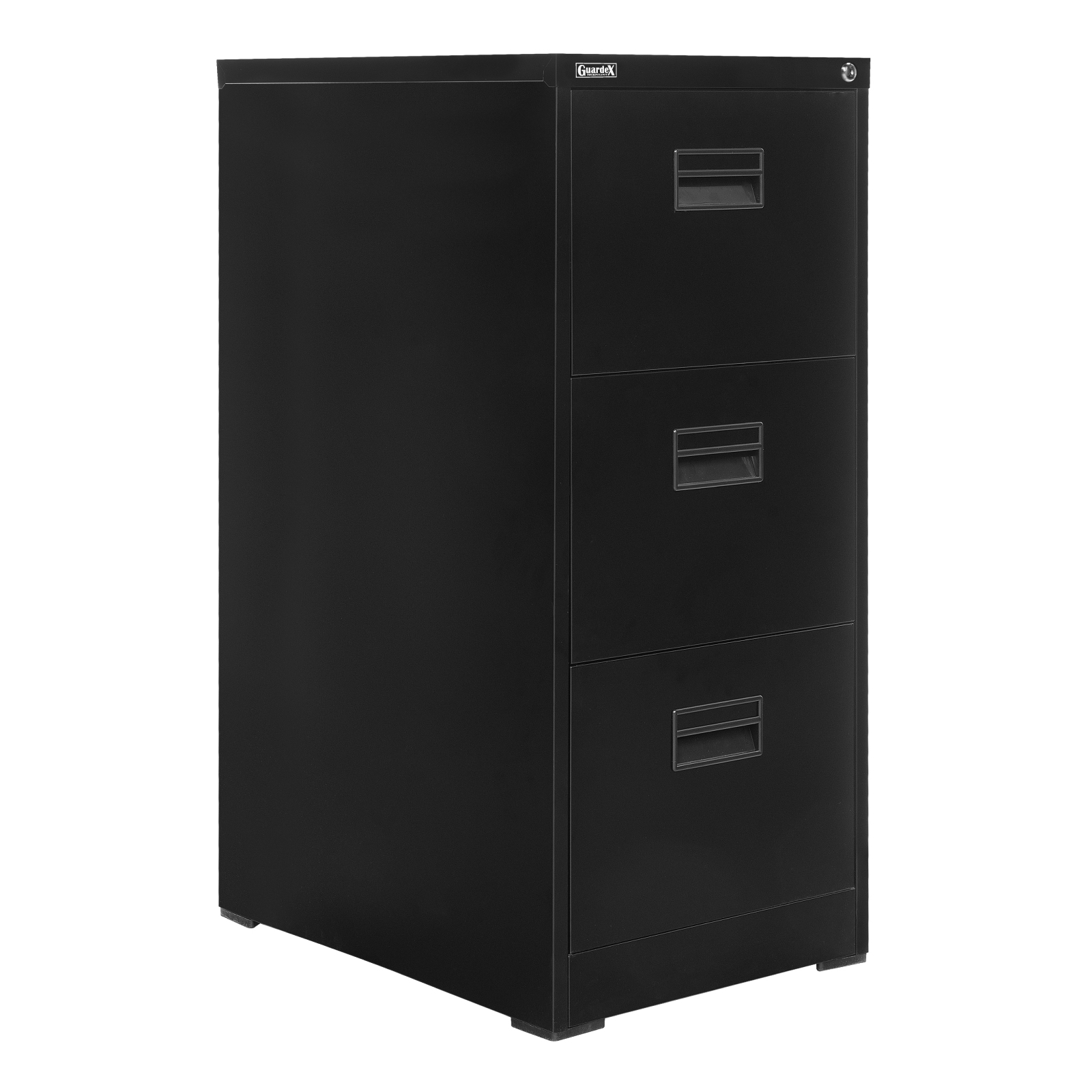 Archivero Vertical Metálico Guardex Con 3 Gavetas Y Anti-Cerraduras Color Negro