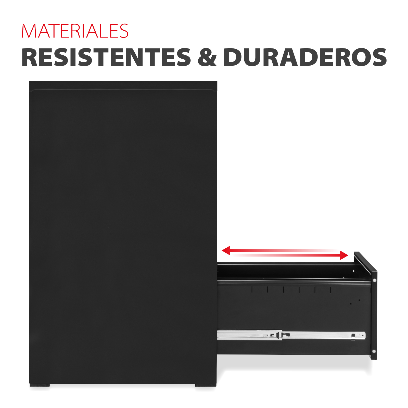 Archivero Vertical Metálico Guardex Con 3 Gavetas Y Anti-Cerraduras Color Negro