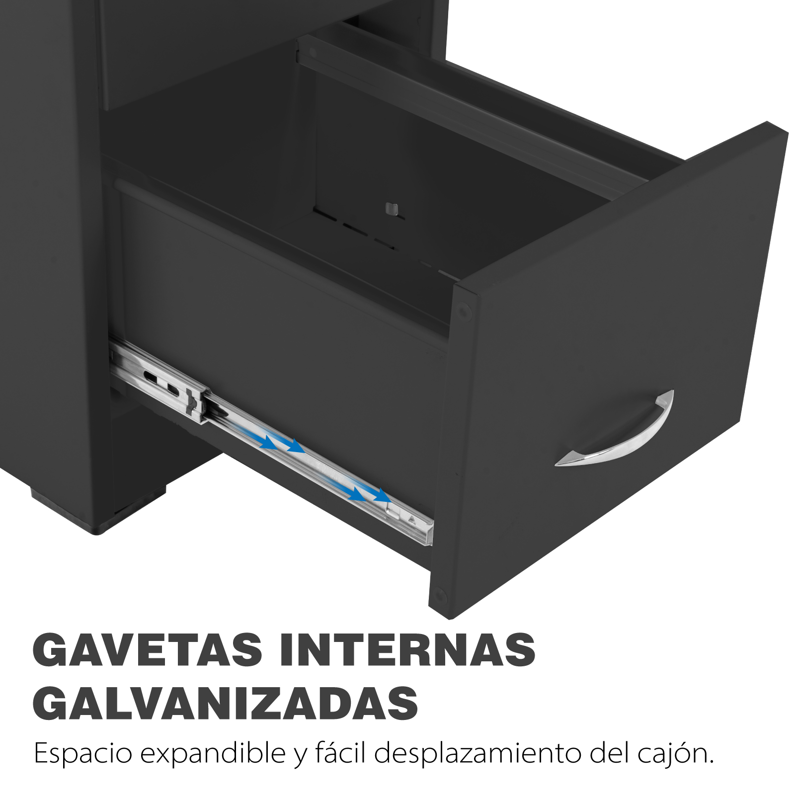 Archivero Vertical Metalico 2+1 Gavetas Tamaño Carta para Oficina, Mueble Organizador de Documentos con CerraduraArchivero metálico de 3 cajones para documentos tamaño carta y oficio.