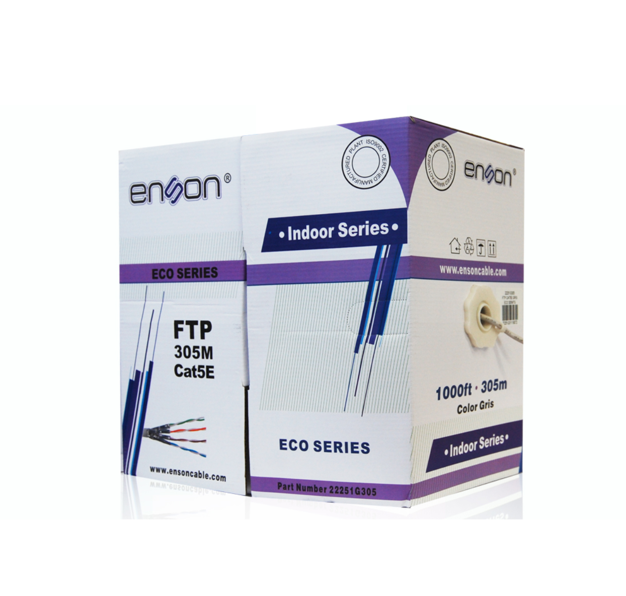 Cable FTP Cat5E Serie Eco Calibe 24 AWG CCA para Transmisión de Datos Base 10100 FTP 22251G305