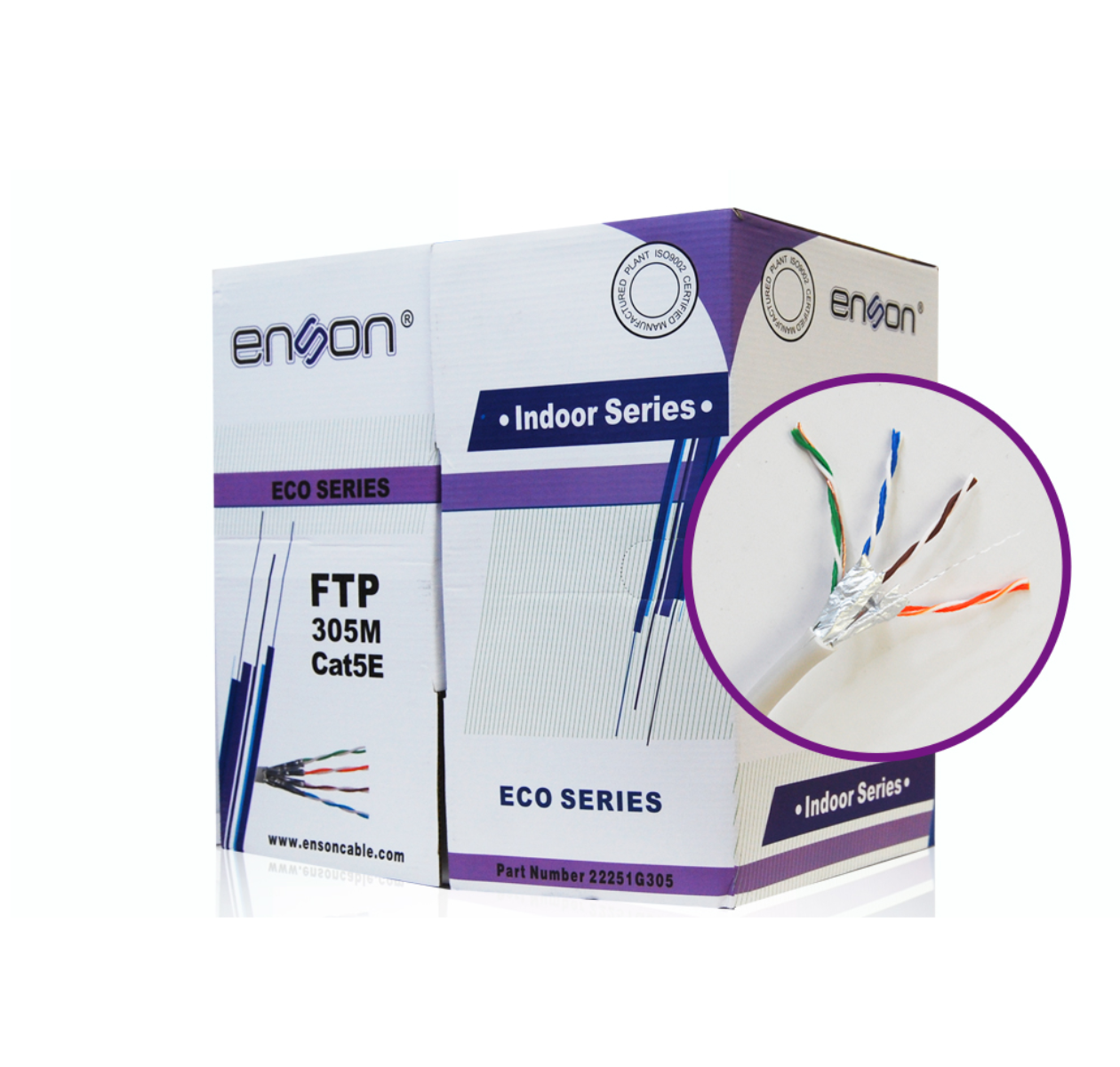 Cable FTP Cat5E Serie Eco Calibe 24 AWG CCA para Transmisión de Datos Base 10100 FTP 22251G305