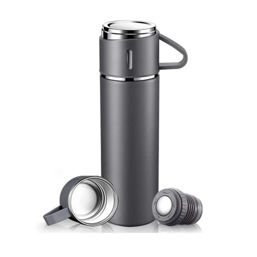 Vaso Termo Con Set De 3 Tazas Para Bebida Fría Y Caliente