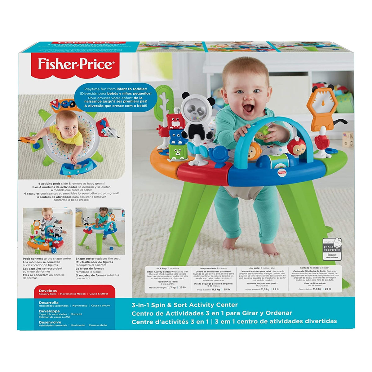 Fisher-Price - Centro de actividades 3 en 1 .