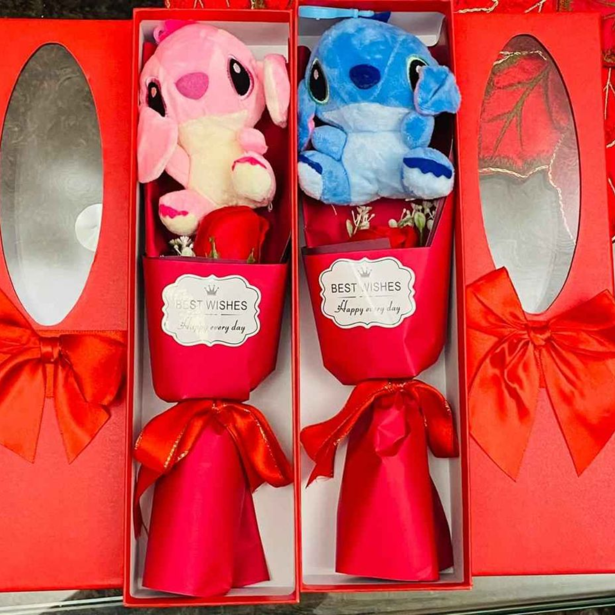 Ramo Stitch Azul Rosa 14 de Febrero Moda Mujer Hombre