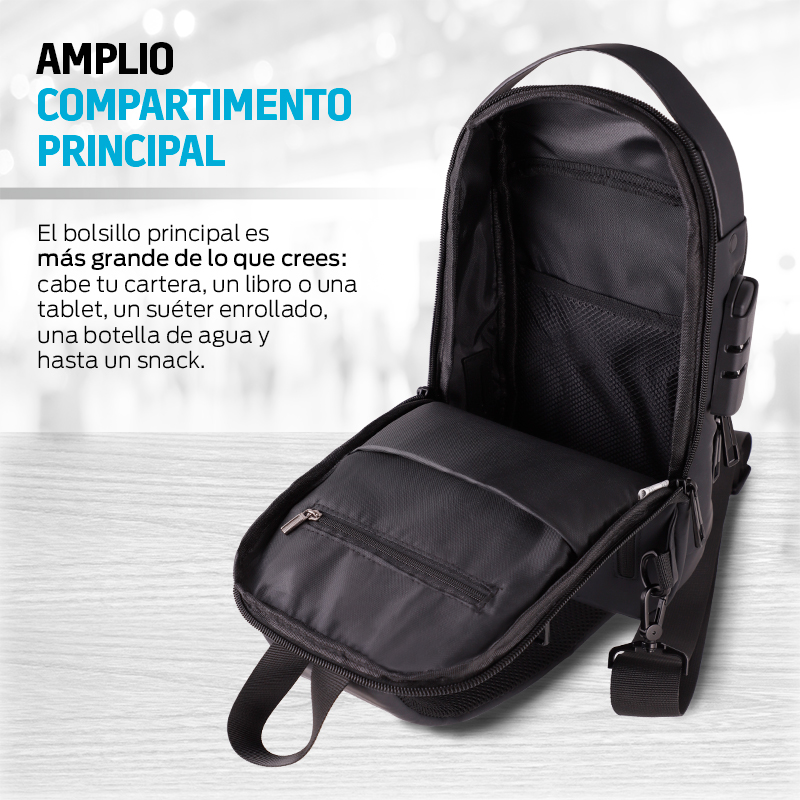 Mochila Antirrobo Mini Redlemon con Puerto USB Impermeable Mariconera Unisex
