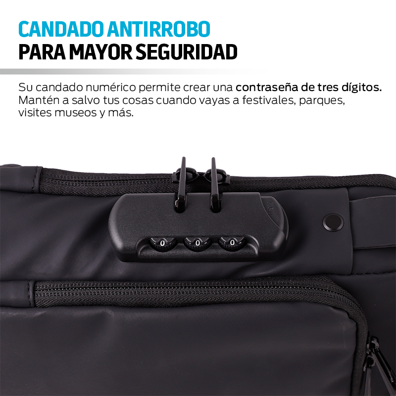 Mochila Antirrobo Mini Redlemon con Puerto USB Impermeable Mariconera Unisex
