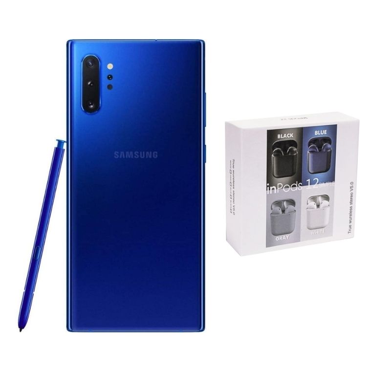 Galaxy Note 10 Plus 256GB Azul Reacondicionado Grado A + Audífonos Genéricos