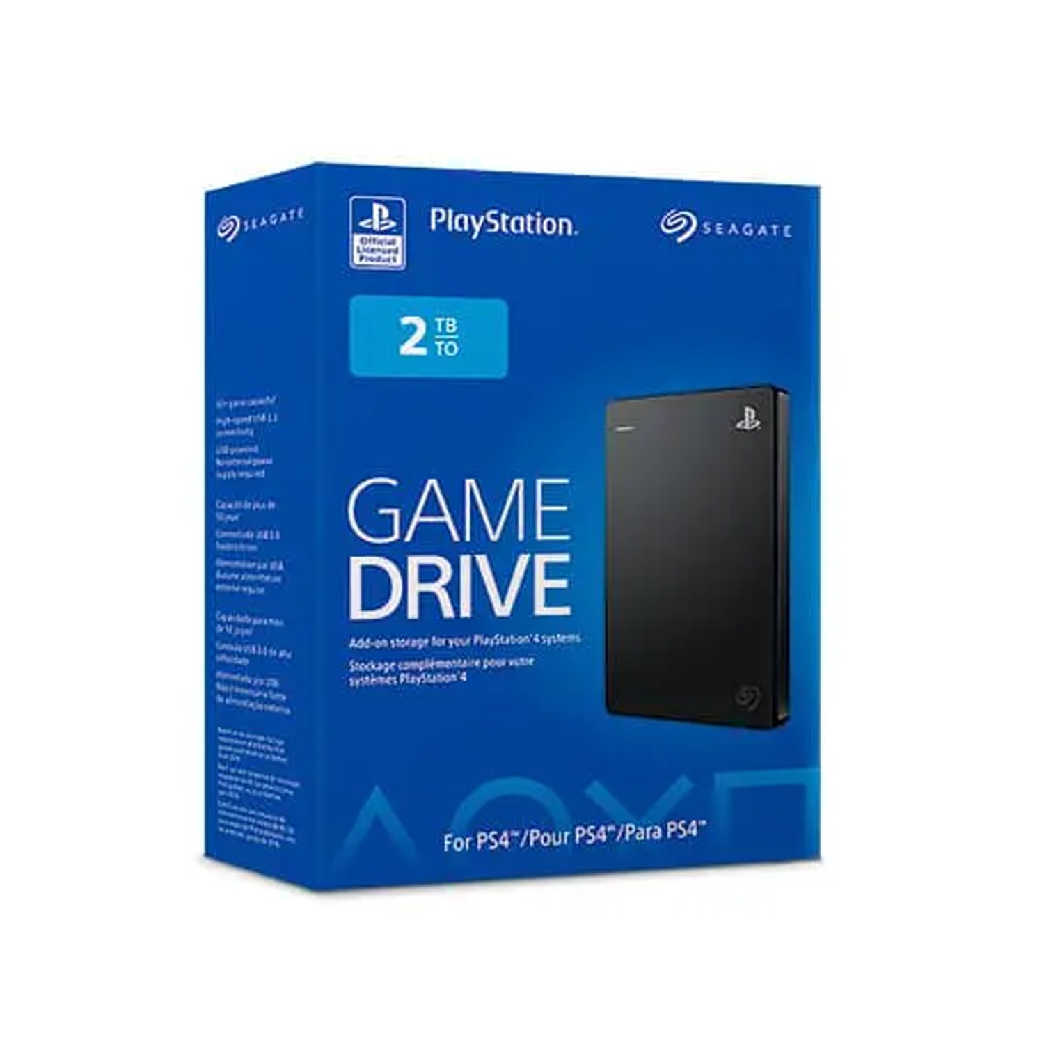 Disco Duro Externo Seagate Game Drive For Ps4 2tb Negro - Stgd2000100